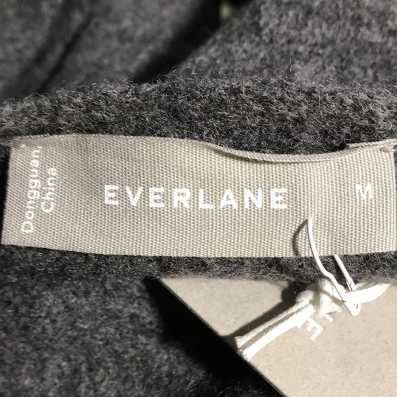 Everlane Cozy Stretch Crop Tank Top Ribbed Wool/Yak/Nylon Dark Grey M NWT - Picture 8 of 12